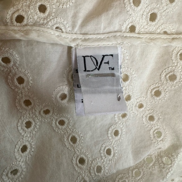 Diane von Furstenberg Eyelet Button Front Top - Picture 10 of 10